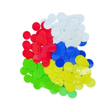 Image de Jetons en plastique assortis, sachet de 500